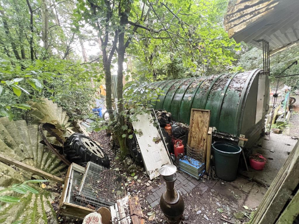 Lot: 91 - FORMER SEWAGE WORKS WITH POTENTIAL - General view of rear side of building